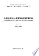 Il Fondo Alberto Bertolino nella Biblioteca di economia e commercio