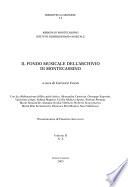 Il fondo musicale dell'Archivio di Montecassino: N-Z