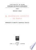 Il frammento leidense di Paolo