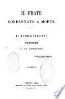 Il frate condannato a morte, pensieri di un lombardo