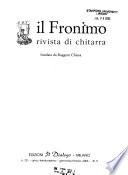 Il Fronimo. 1- ; ott. 1972-