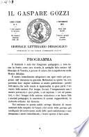Il Gaspare Gozzi giornale letterario didascalico pubblicato da una società d'insegnanti italiani