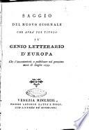 Il genio letterario d'Europa