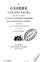 Il Giobbe lezioni sacre