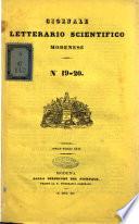 Il giornale letterario scientifico modenese raccolta periodica di produzioni scelte originali italiane e straniere inedite in Italia