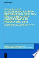 Il glossario latino-bergamasco (sec. XV) della Biblioteca Universitaria di Padova (ms. 534)