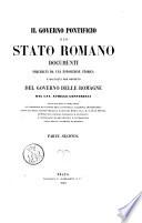 Il governo pontificio e lo stato romano documenti preceduti da una esposizione storica e raccolti per decreto del governo delle Romagne dal cav. Achille Gennarelli