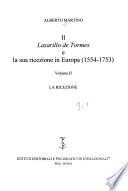 Il Lazarillo de Tormes e la sua ricezione in Europa, 1554-1753: La ricezione