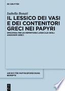 Il lessico dei vasi e dei contenitori greci nei papiri
