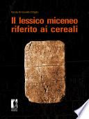 Il lessico miceneo riferito ai cereali