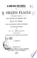 Il libro dell'arte poetica di Q. Orazio Flacco