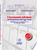 Il licenziamento individuale nell'interpretazione della legge Fornero.
