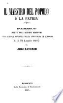 Il maestro del popolo e la patria