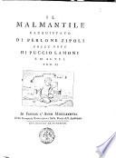 Il Malmantile racquistato di Perlone Zipoli colle note di Puccio Lamoni e d'altri. Tom. 1. \-2.!
