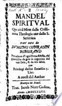 Il Mandel Spiritual, que ais il minz dalla Cristianna Theologia our dalla S. Scrittüra (ex Germana Clariss. D. Heideggeri Medulla [Theologiae Christianae] erotematice rocinnatum). Tratt'oura da D. C. Bonorand, etc