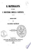 Il materialista, ovvero I misteri della scienza romanzo di Francesco Mastriani