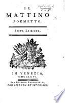Il Mattino. Poemetto. By G. Parini