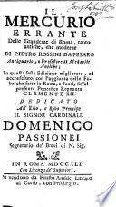 Il Mercurio errante delle grandezze di Roma ... In questa sesta edizione migliorato, ed accresciuto, etc