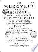 Il Mercurio overo historia de Correnti tempi (1635-1655) di Vittorio Siri