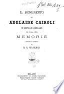 Il monumento ad Adelaide Cairoli in Gropello-Lomellino (24 ottobre 1875)