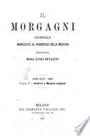 Il morgagni giornale indirizzato al progresso della medicina. Parte 1., Archivio o Memorie originali