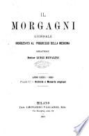 Il morgagni giornale indirizzato al progresso della medicina. Parte 1., Archivio o Memorie originali
