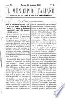 Il municipio italiano giornale di dottrina e pratica amministrativa