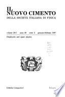 Il Nuovo Cimento Della Società Italiana Di Fisica