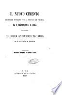 Il nuovo cimento giornale di fisica, di chimica, e delle loro applicazioni alla medicina, alla farmacia ed alle arti industriali
