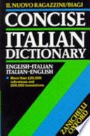 Il Nuovo Ragazzini/Biagi Concise Dizionario Inglese E Italiano