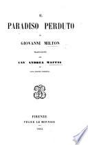 Il Paradiso Perduto ... traduzione del Cav. A. Maffei. Prima edizione Fiorentina
