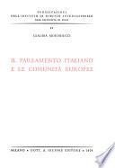 Il parlamento italiano e le comunità europee