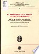 Il Parmenide di Platone e la sua tradizione