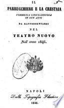 Il parrucchiere e la crestaia commedia lirico-giocosa in due atti