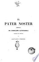 Il Pater noster esposto da Girolamo Savonarola