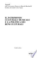 Il patrimonio culturale musicale e la politica dei beni culturali