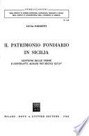 Il patrimonio fondiario in Sicilia