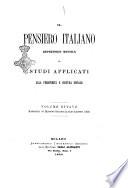 Il pensiero italiano repertorio mensile di studi applicati alla prosperità e coltura sociale