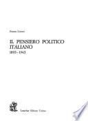 Il Pensiero politico italiano, 1893-1943