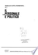 Il Personale è politico