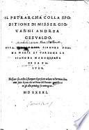 Il Petrarcha colla spositione di misser Giovanni Andrea Gesualdo