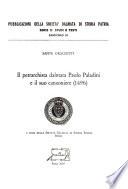 Il petrarchista dalmata Paolo Paladini e il suo canzoniere, 1496