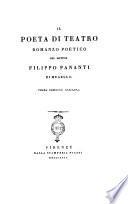 Il Poeta di Teatro Ramanzo Poetico del dottor Filippo Pananti 