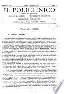 Il policlinico. Sezione pratica periodico di medicina, chirurgia e igiene