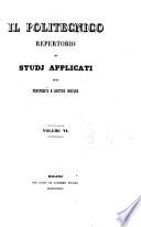 Il politecnico repertorio mensile di studj applicati alla prosperita e coltura sociale