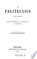 Il Politecnico Repertorio Mensile Si Studj Applicati Alla Prosperita E Coltura Sociale