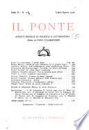 Il ponte rivista mensile diretta da Piero Calamandrei