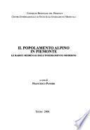 Il popolamento alpino in Piemonte