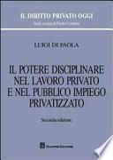 Il potere disciplinare nel lavoro privato e nel pubblico impiego privatizzato
