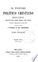 Il potere politico cristiano discorsi pronunciati nella Cappella imperiale delle Tuileries durante la Quaresima dell'anno 1857